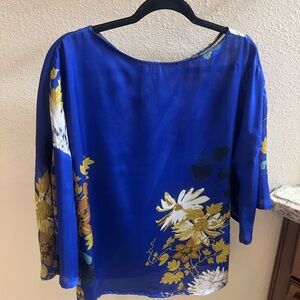 Zara Blue Floral Women's Blouse